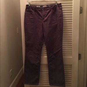Grey straight leg corduroy jeans