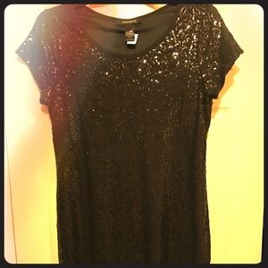 Black Mini Sequin Dress