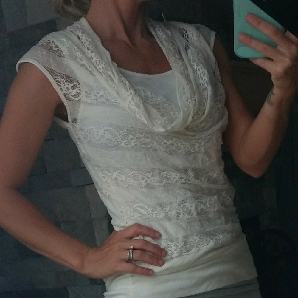 $5 vinted $4 ship! Lace tank and shirt