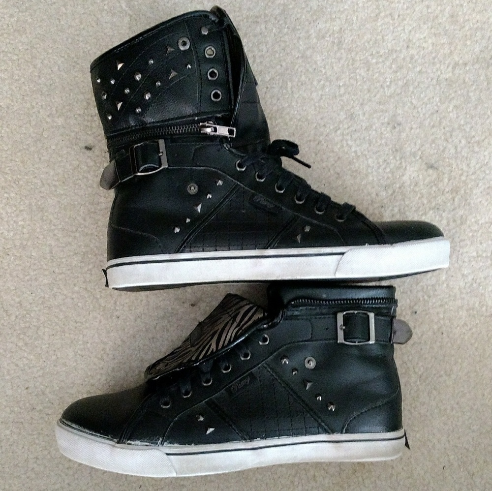 Black Convertible Pastry Hi-Top Sneakers size 9.5