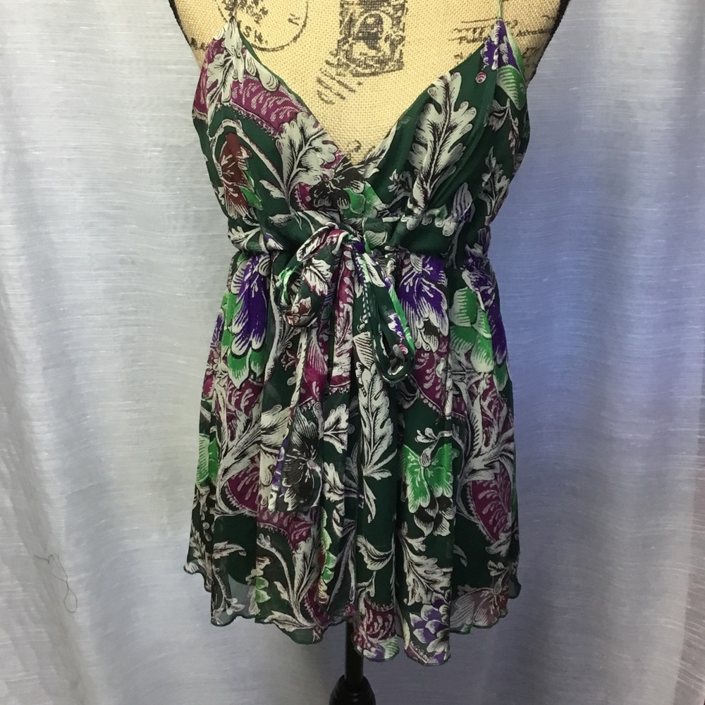 Silk floral camisole