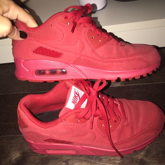Nike Shoes - Custom red Nike ID air maxes