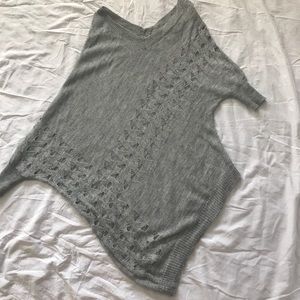 Gray knitted sweater