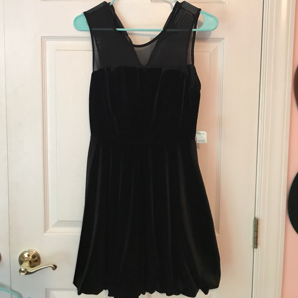 Black velvet dress