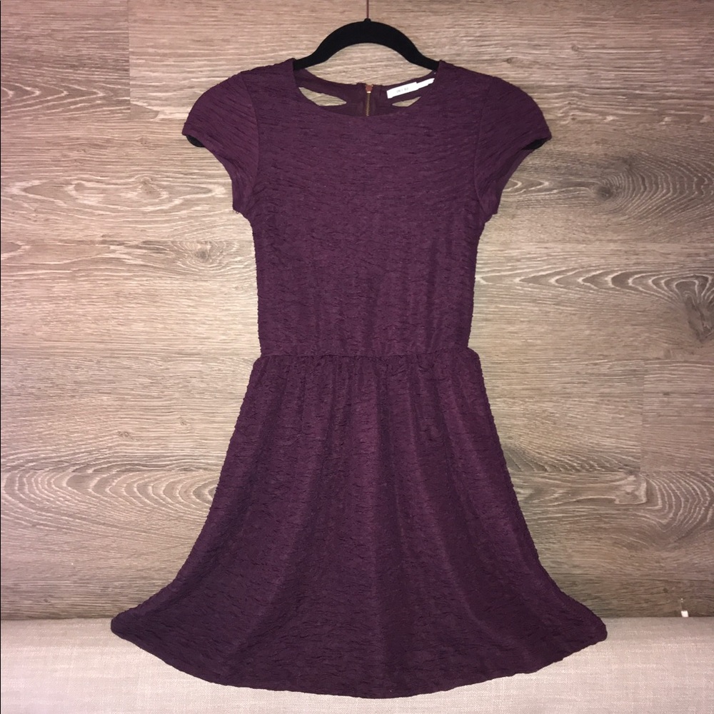 Urban Outfitters Plum Cap Sleeve Dress