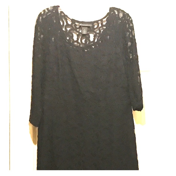 Black Lace Mini Dress - Picture 1 of 2