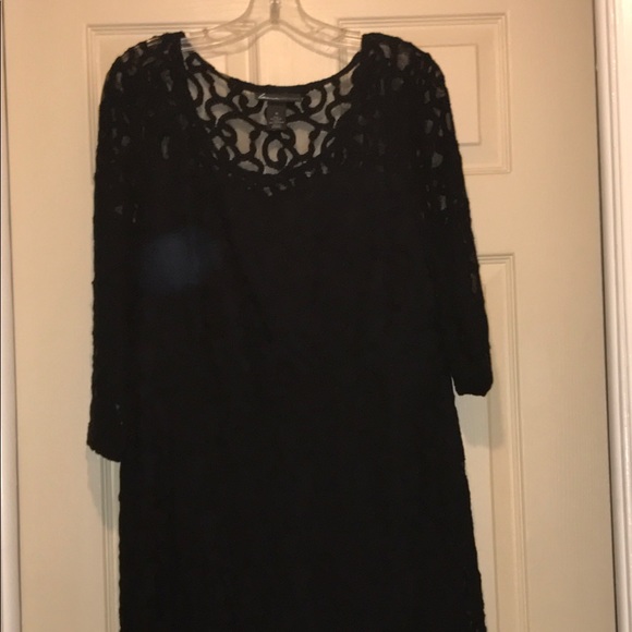 Black Lace Mini Dress - Picture 2 of 2