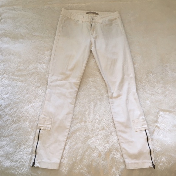 Vince White Jeans with Cargo Zipper Ankle Detail - Picture 3 of 6