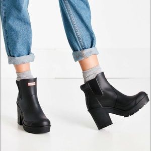 WOMEN'S ORIGINAL BLOCK HEEL CHELSEA RAIN BOOTS