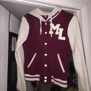 SUMMER SALE Maroon letterman jacket