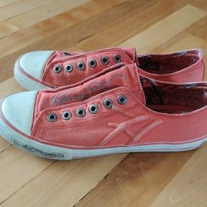 Orange Ed Hardy Shoes