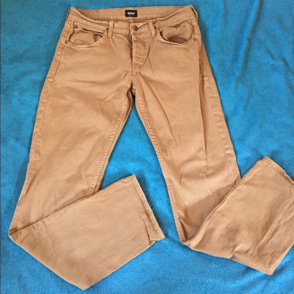 mens hudson pants, 32, light brown