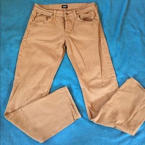 mens hudson pants, 32, light brown