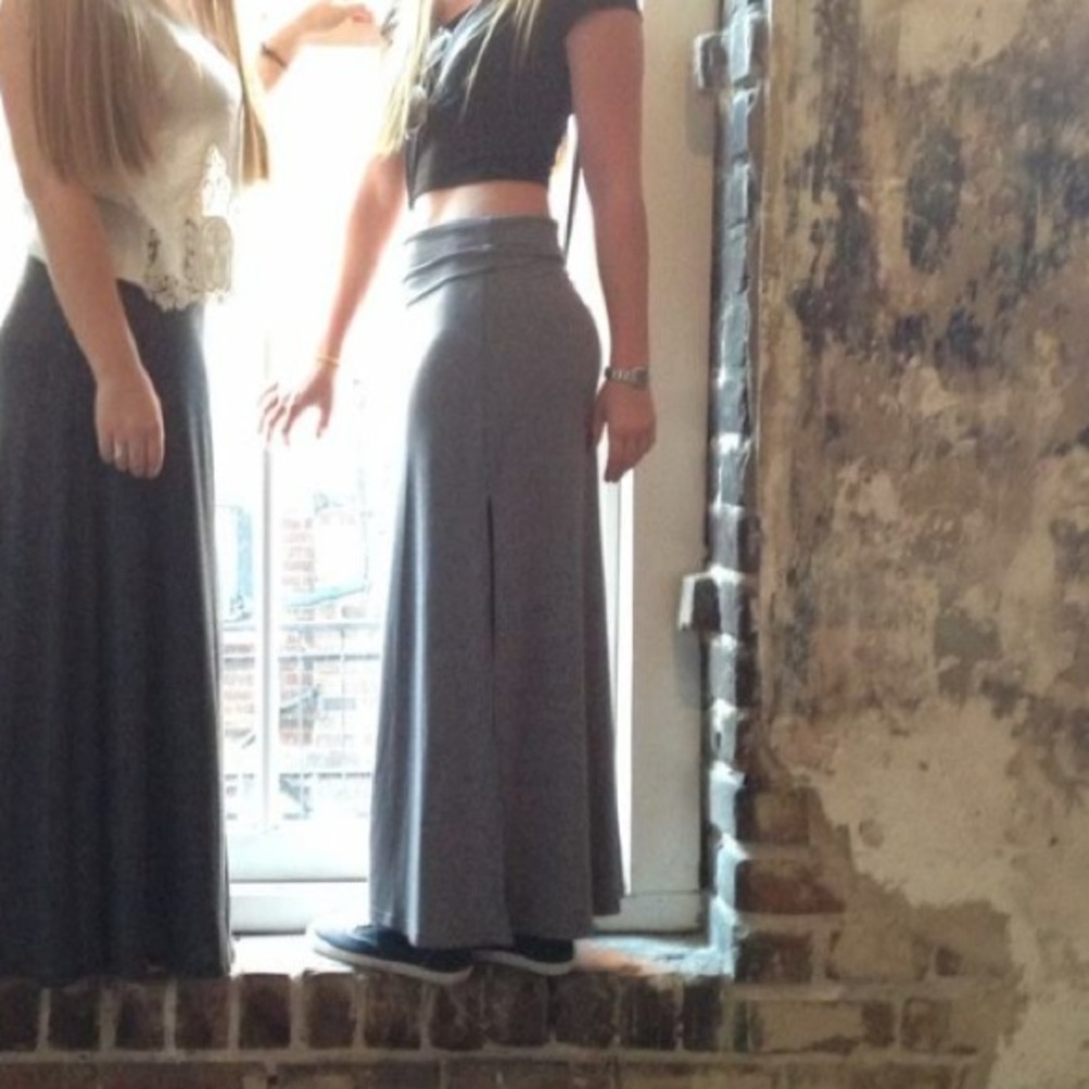 Grey Maxi Skirt