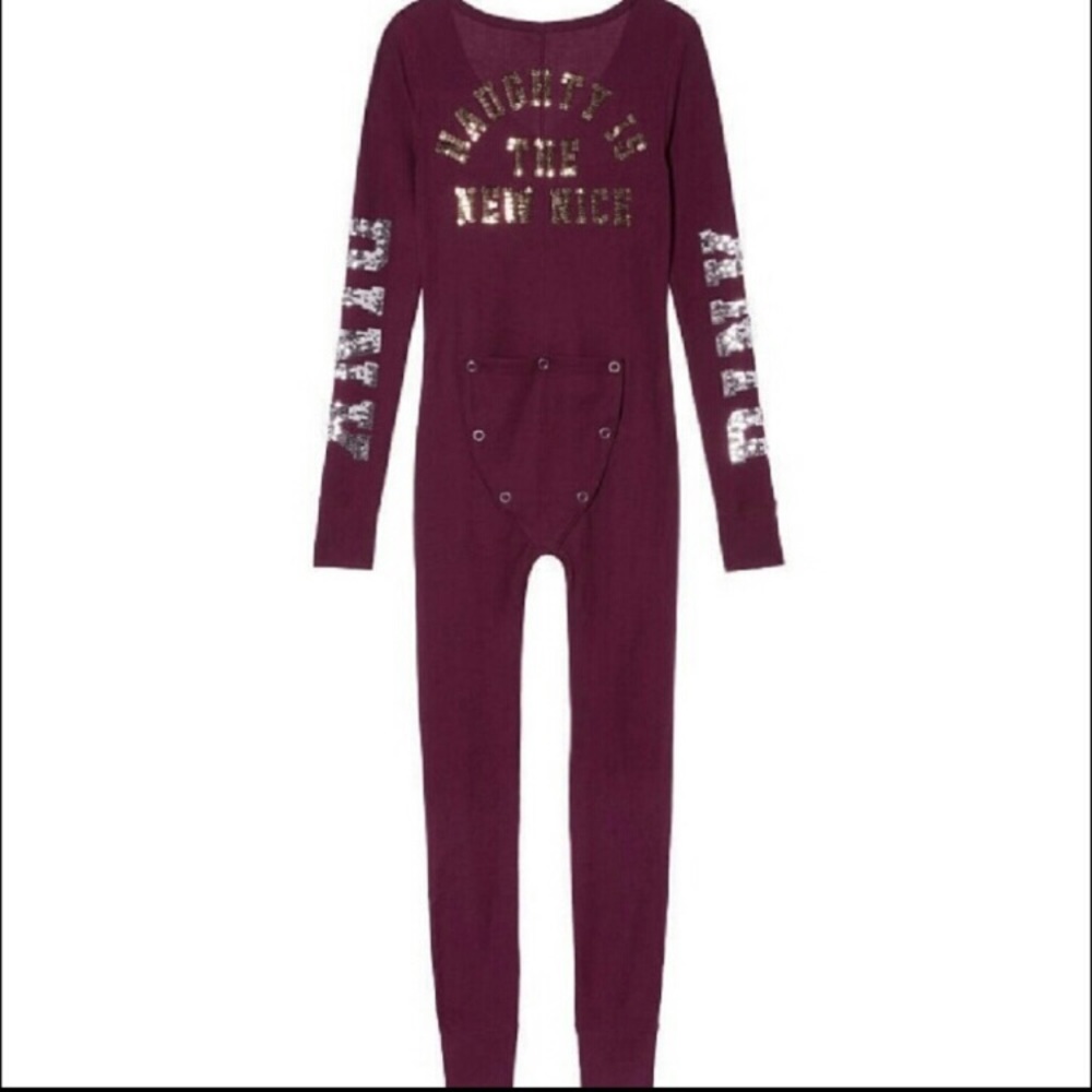 Pink one piece pajamas