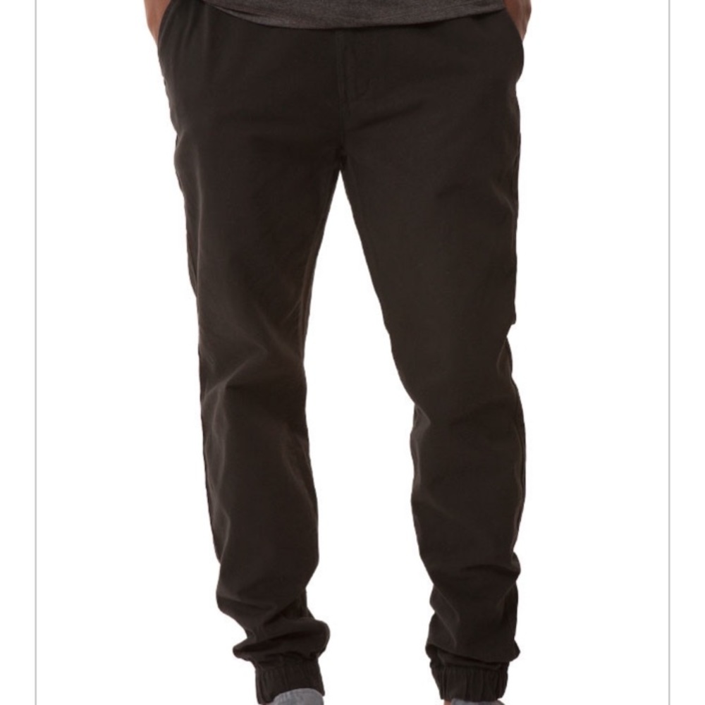 Men's fashion black denim jogger stretchy jeans