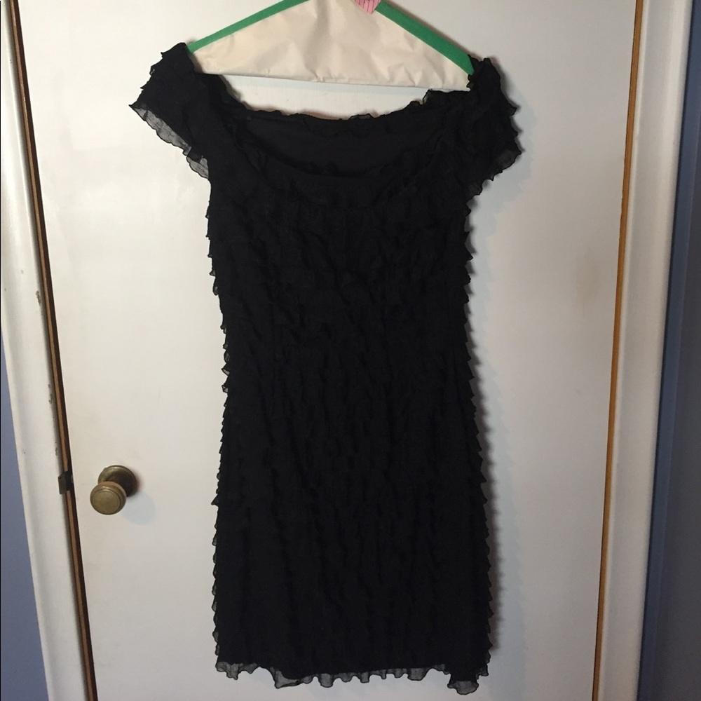 White House Black Market Ruffled Cocktail Dress