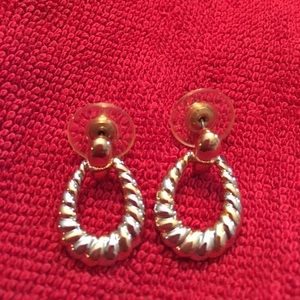 Gold and silver earrings