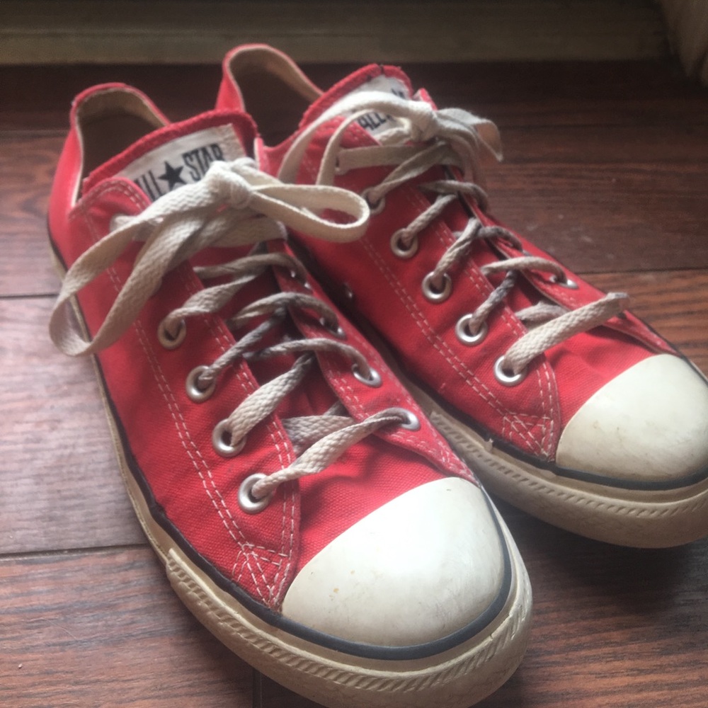 Red womens converse