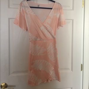 NWOT Beachy light pink wrap dress