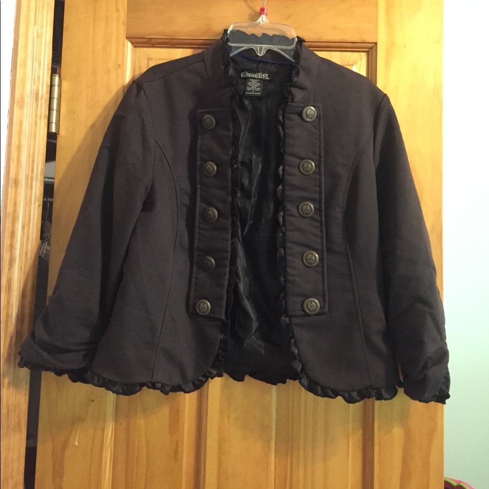 Cropped vintage style military jacket