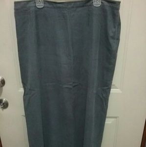 Women's 3X Charcoal Gray Silk Skirt