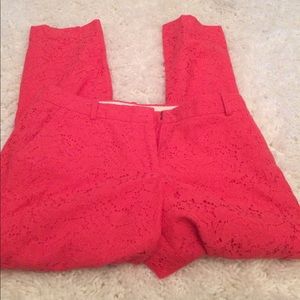 Lace tangerine pants