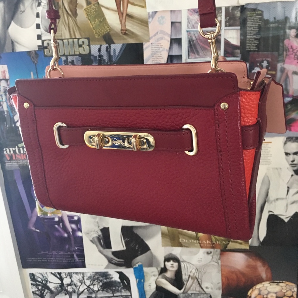 Cross body bag or wristlet swagger leather spring