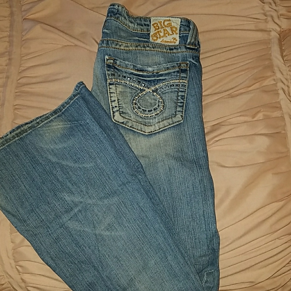 # Ultra low rise distressed jeans.