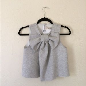 NEW Gray Bow Crop Top