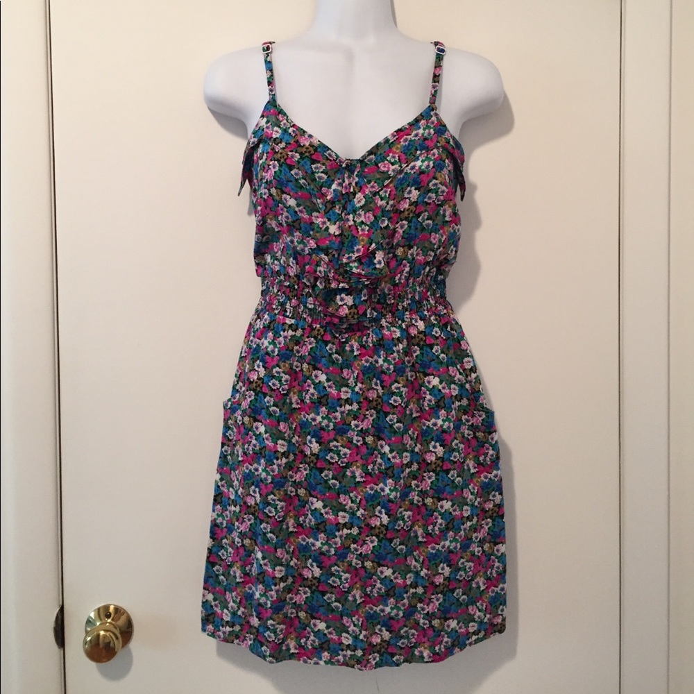 Aqua Floral Summer Dress