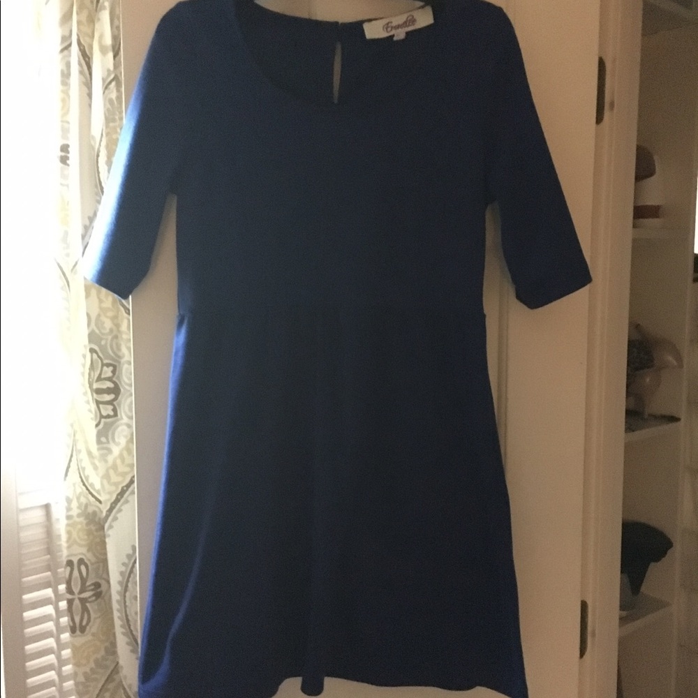 Blue dress with bow details