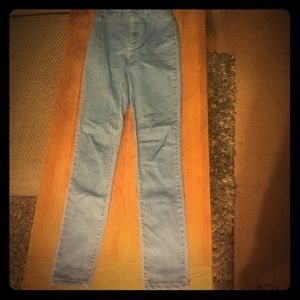 High waisted skinny jeans