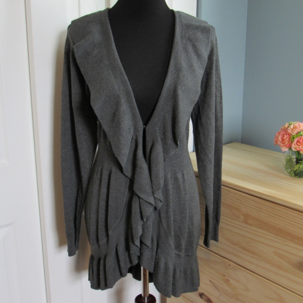 Style & Co | Ruffle Long Cardigan