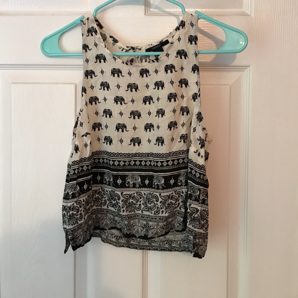 Black and white crop top