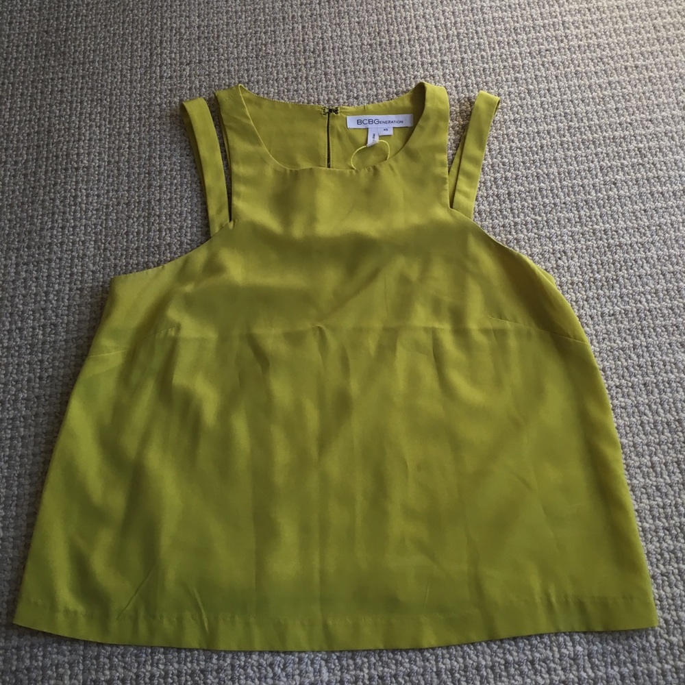 BCBG Gold Tank Top Blouse