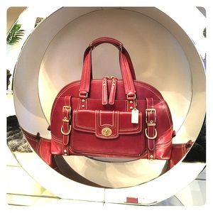 Coach Red Leather Handbag