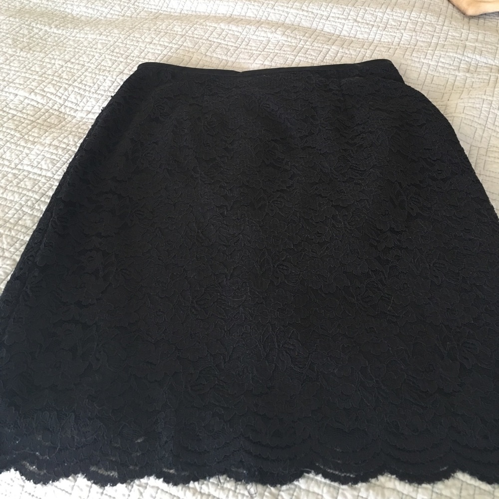 Black lace skirt