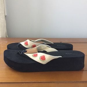 J. Crew Shoes - 🍉 J Crew watermelon flip flops size 7 🍉 J. Crew Shoes - 🍉 J Crew watermelon flip flops size 7 🍉