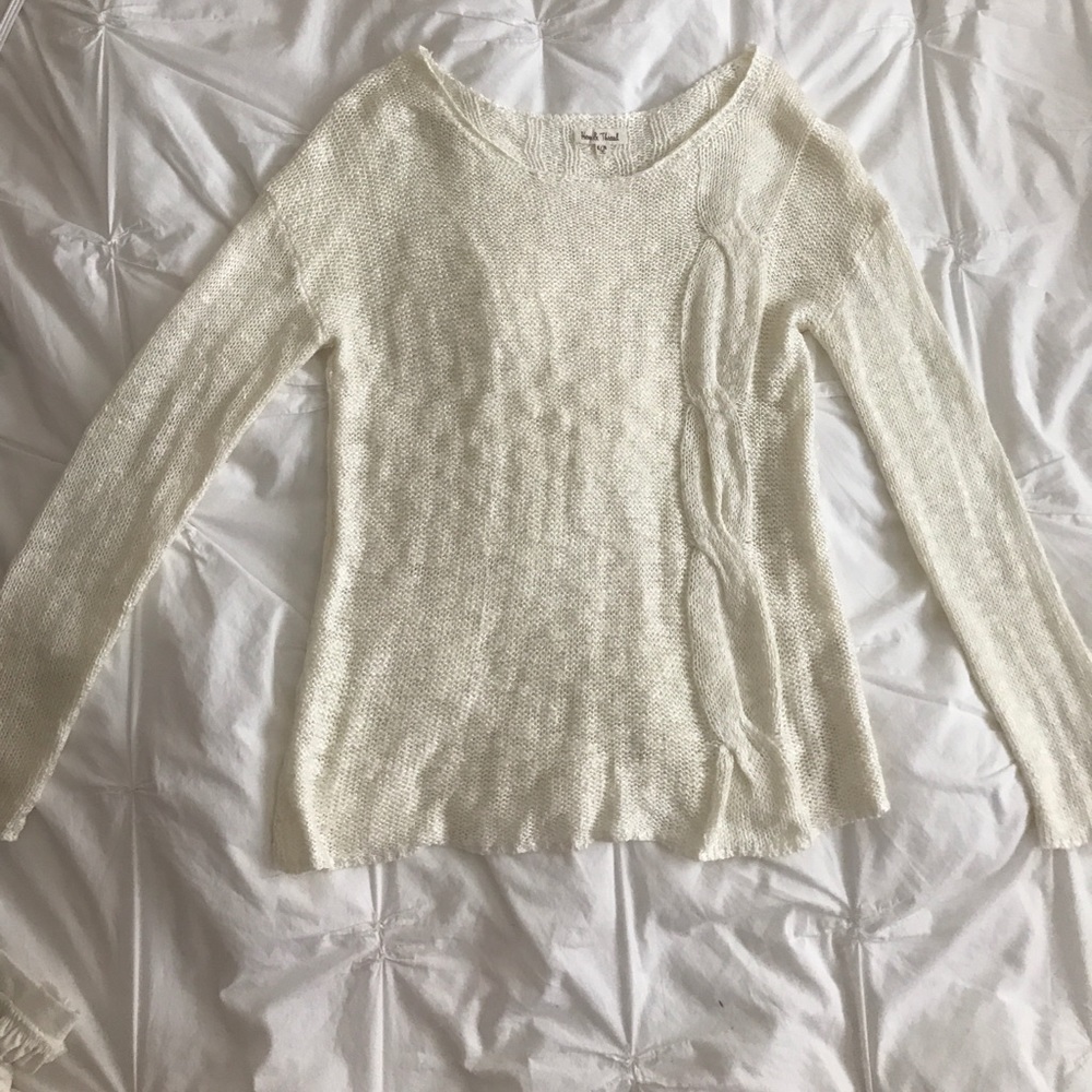 Cream knitted sweater