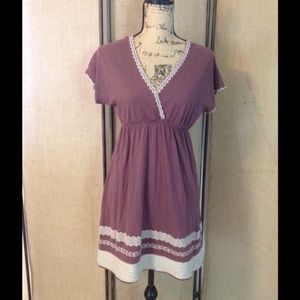 Bcbg lace mauve dress