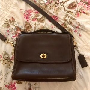 Vintage Coach crossbody messenger satchel handbag