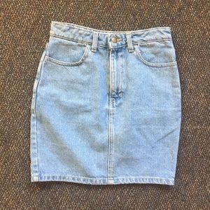 American Apparel light blue denim pencil skirt