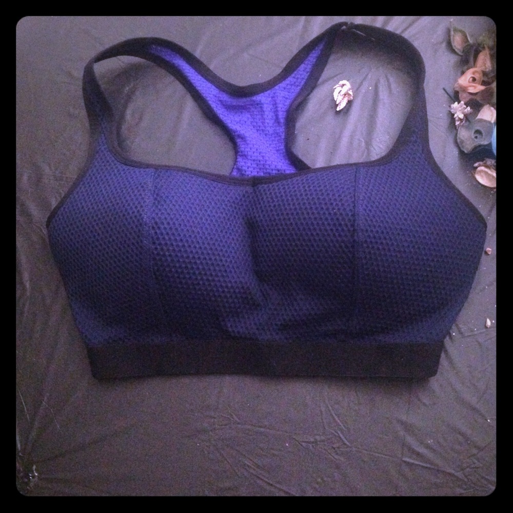 Blue sports bra