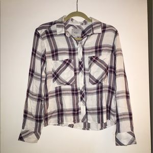 Brand New Rails Dylan white, red & blue plaid XS