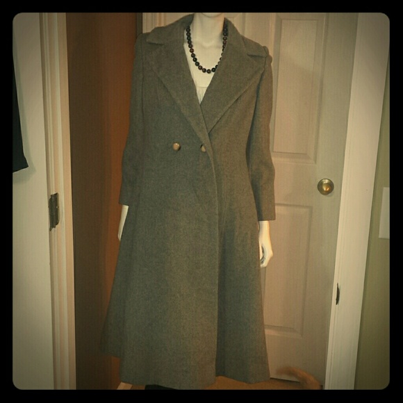 Montaldo's Jackets & Blazers - Ladies Grey Cashmere Full Length Overcoat