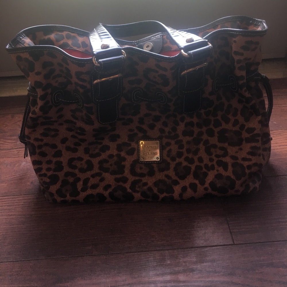 Large cheetah print Dooney & Bourke purse