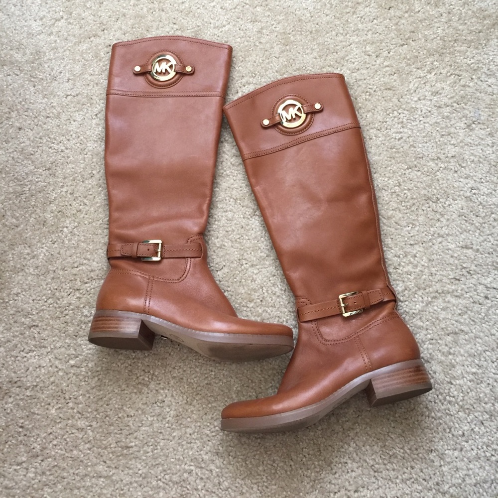 Michael Kors Leather Riding Boots