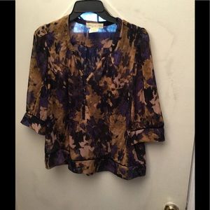 100%  polyester floral blouse