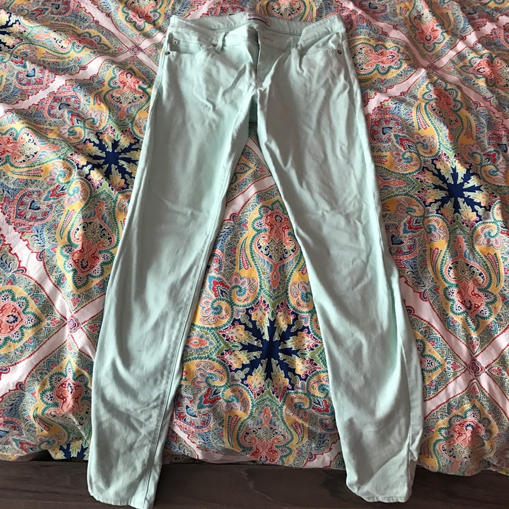 Mint colored jeans